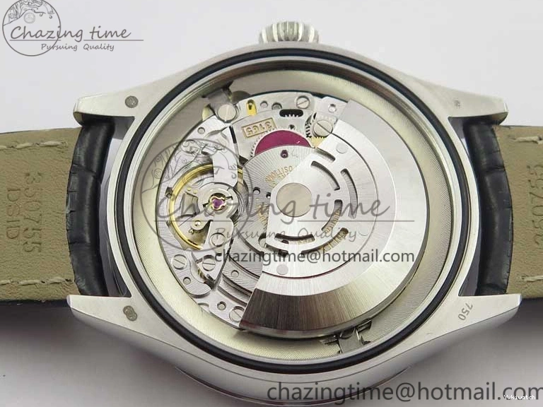 Date BP Markers Leather Real Strap Black Black on Edition Maker 50519 Sticks Dial SS Best SA3165 Cellini 0320